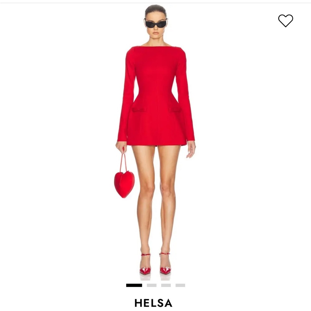Helsa Lipstick Red Dress